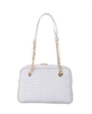 U.S Polo US19172 Gri-Beyaz Kadın Çanta