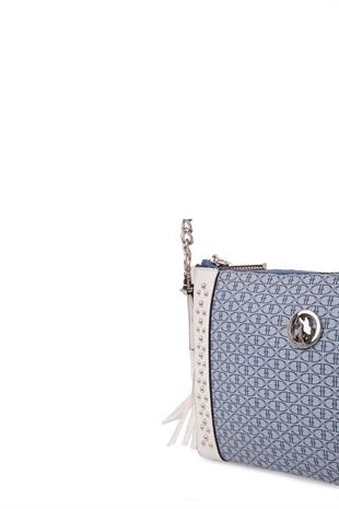 U.S Polo US19141 Mavi-Beyaz Kadın Çanta