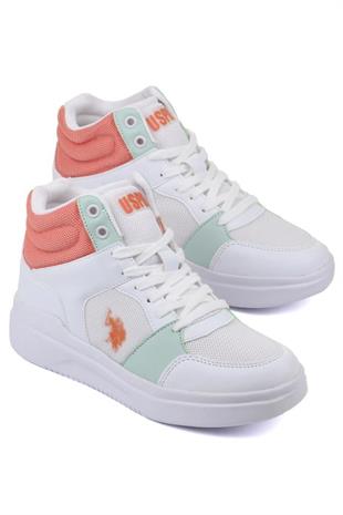 U.S.Polo Lama Wmn 3FX 101318530 White-Mint-Powder Kadın Spor Ayakkabı