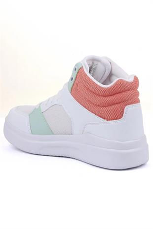 U.S.Polo Lama Wmn 3FX 101318530 White-Mint-Powder Kadın Spor Ayakkabı