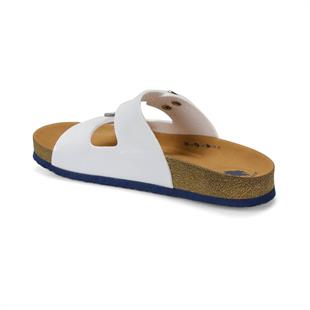 U.S.Polo Mendy Beyaz 100249684 Çift Tokalı Bayan Terlik