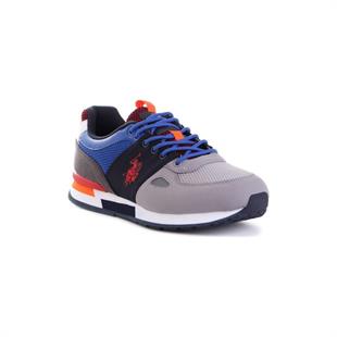 U.S.Polo Bentley 100489309 Grey/SaxBlue/Red Erkek Ayakkabı