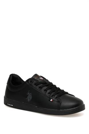 U.S.Polo Franco 3FX 101265956 Black-Black Erkek Spor Ayakkabı