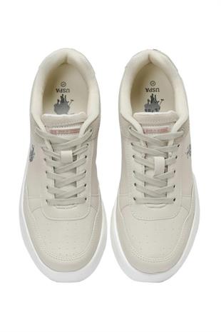U.S.Polo Elta 3FX 101340901 Beige Kadın Spor Ayakkabı