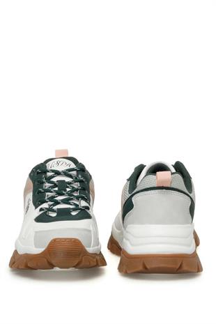 U.S. Polo Assn. 101416511 Tracky 3PR White/Green Kadın Sneaker