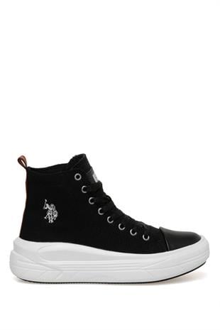 U.S. Polo Assn. 101299086 Clementine Tex 3FX Black Kadın Sneaker