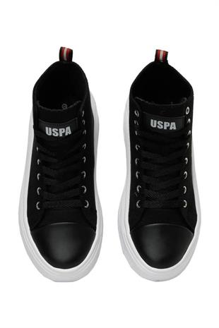 U.S. Polo Assn. 101299086 Clementine Tex 3FX Black Kadın Sneaker