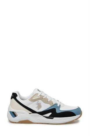 U.S. Polo Assn. 101501849 Husky 4FX Bej/Mavi/Siyah Erkek Sneaker