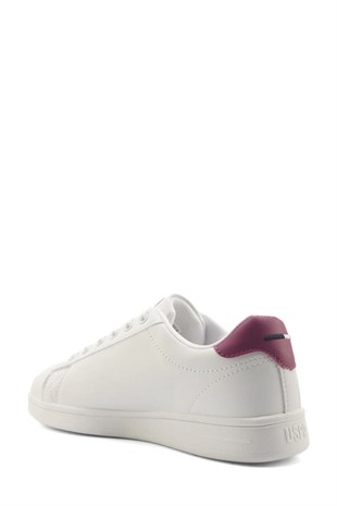 U.S. Polo Assn. 101946721 Costa WMN 5FX Beyaz/Mürdüm Kadın Sneaker