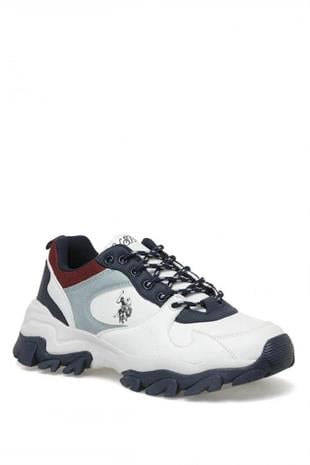 U.S.Polo Assn. Tracky 2PR 101172499 Whıte-Blue Kadın Spor Ayakkabı
