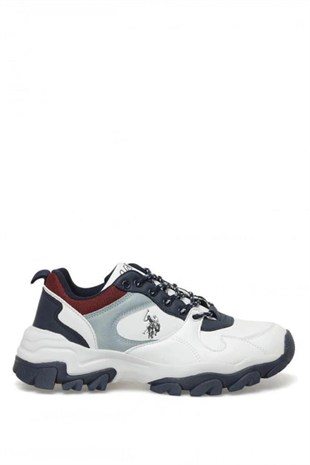 U.S.Polo Assn. Tracky 2PR 101172499 Whıte-Blue Kadın Spor Ayakkabı