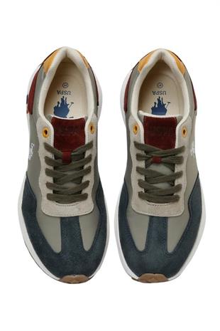 U.S.Polo Assn. Cooper Multi 3FX 101340149 Olive Erkek Spor Ayakkabı