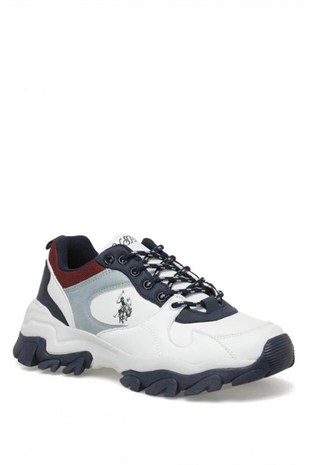 U.S.Polo Assn. Tracky 2PR 101172499 Whıte-Blue Kadın Spor Ayakkabı