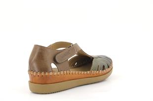 Venüs 18793502 Siyah-Kahve-Yeşil Kadın Sandalet