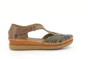 Venüs 18793502 Siyah-Kahve-Yeşil Kadın Sandalet