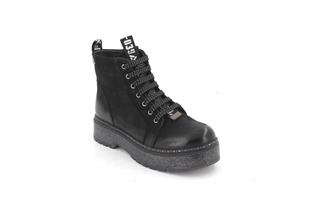 Venüs 2018752K 500-3053 Siyah-Platin Kadın Bot