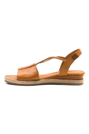 Wella 1276 Taba Kadın Sandalet