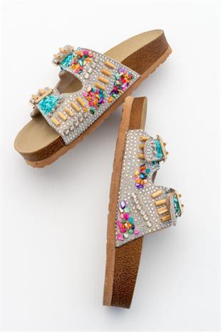 Wella 7803 Bej Kadın Terlik