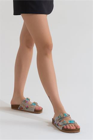 Wella 7803 Bej Kadın Terlik