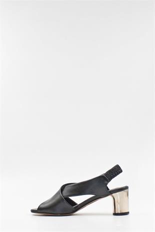 West To West 6557 Siyah Kadın Topuklu Ayakkabı