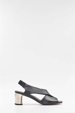 West To West 6557 Siyah Kadın Topuklu Ayakkabı