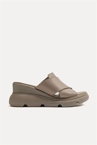 Zeyn Shoes 7673 Gri Kadın Terlik