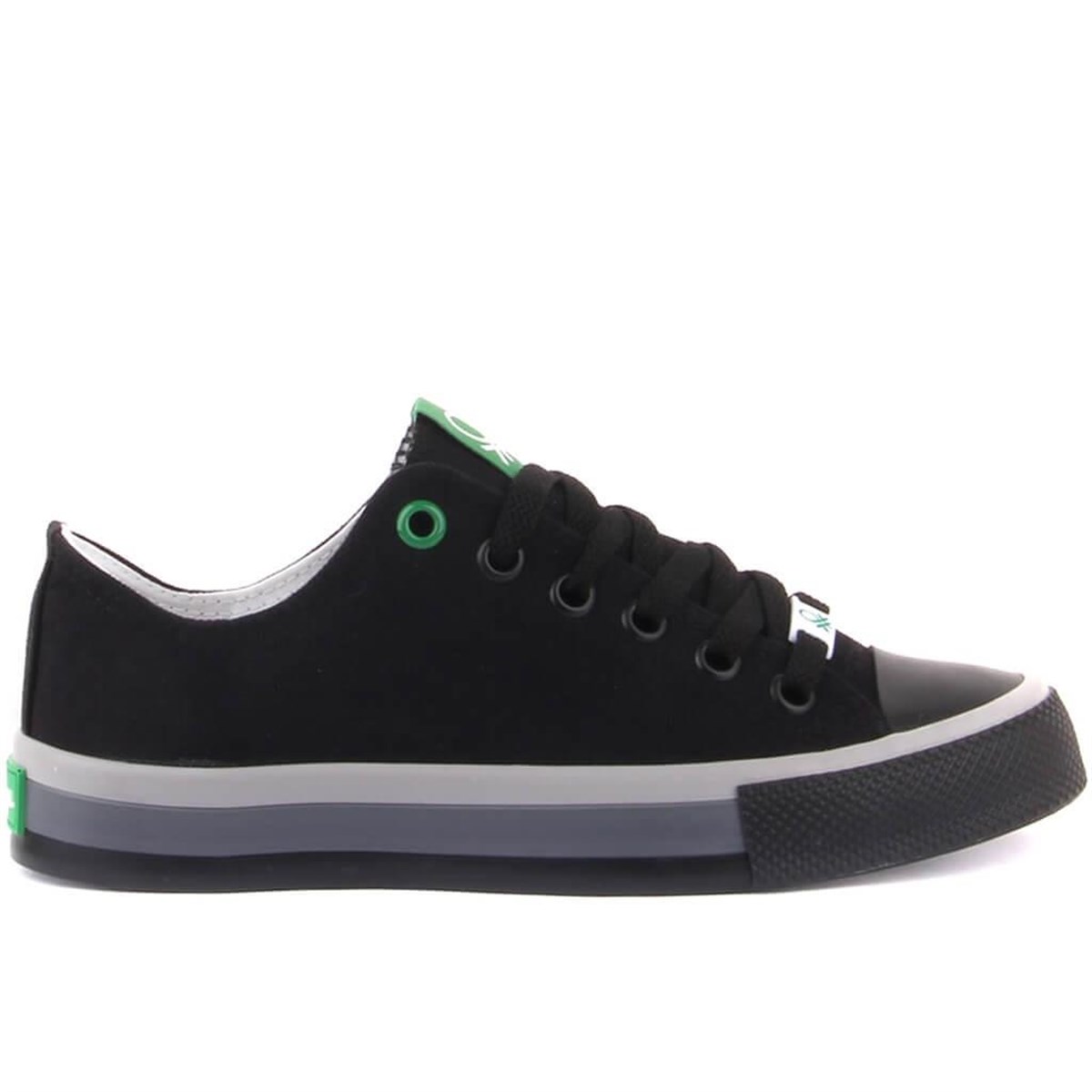 Benetton BN-30176 Siyah Converse Kadın Ayakkabı