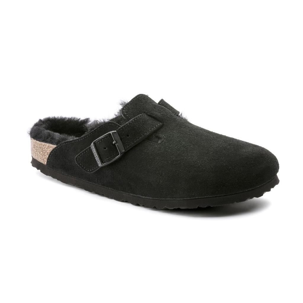 Birkenstock 0259883 Boston VL/Shearling Black Kadın Terlik