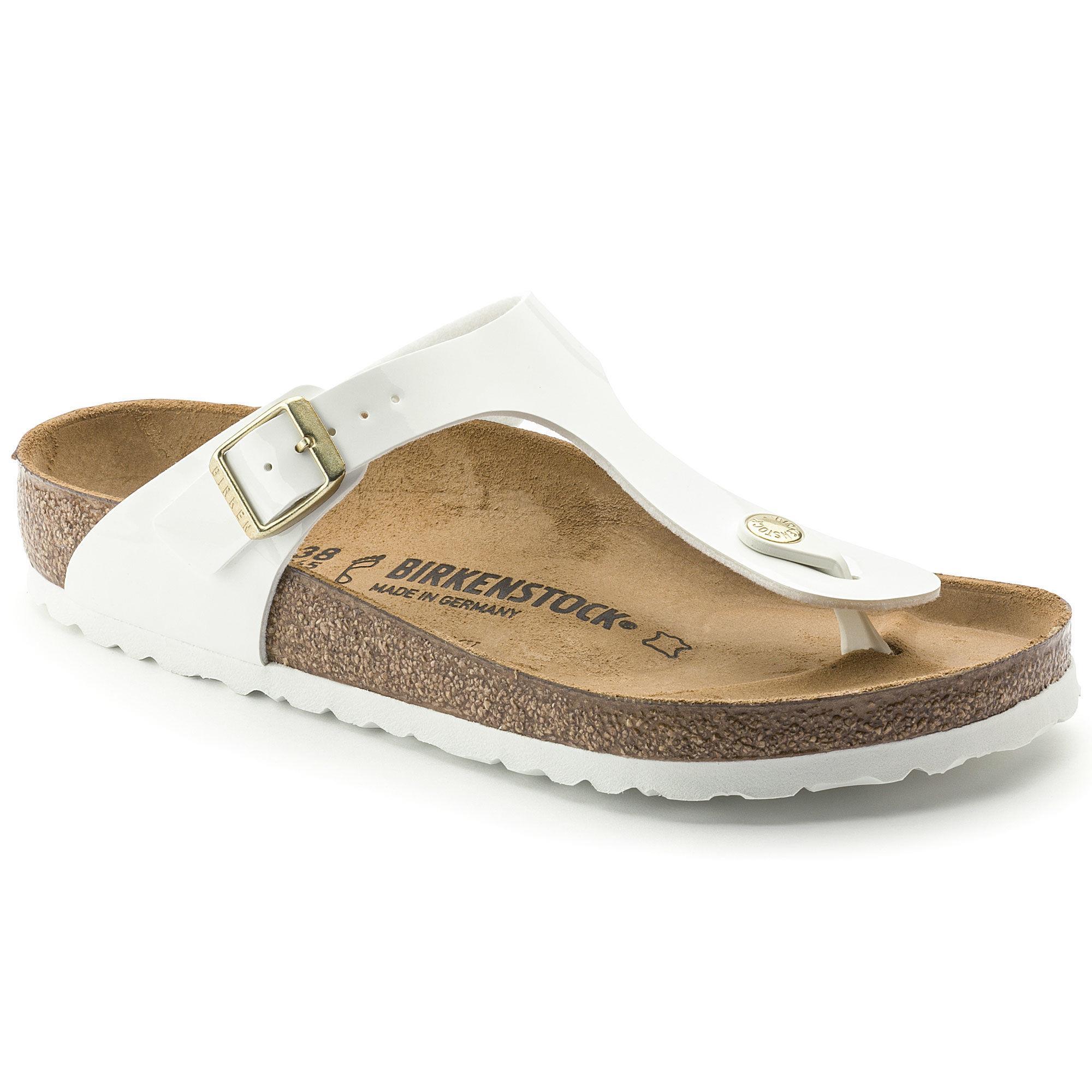 Birkenstock 0543761 Gizeh Patent White Rugan Deri Kadın Terlik
