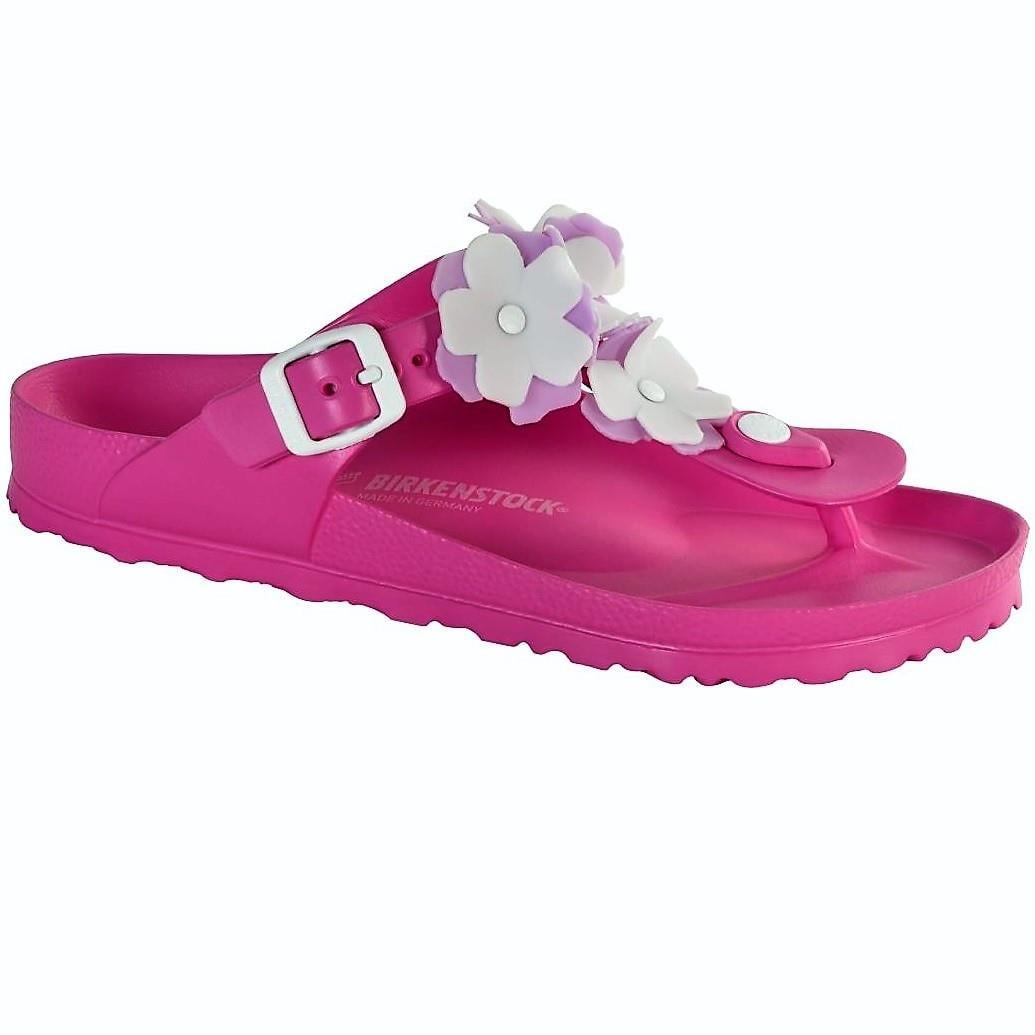 Birkenstock 1011905 Gizeh Eva Flower Neon Pink  Parmakarası Kadın Terlik