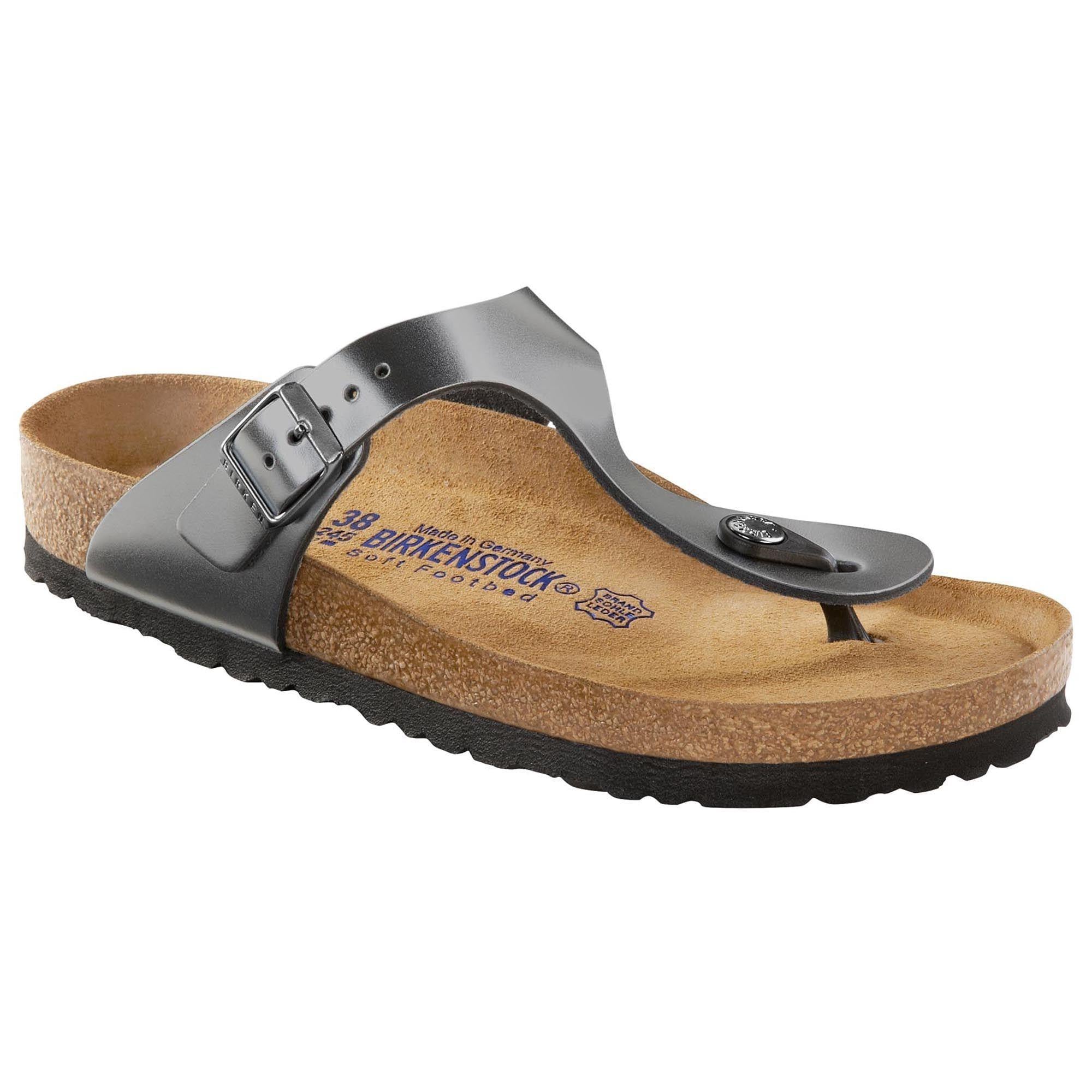 Birkenstock  Gizeh BS Metalic Antracite 1003676 Soft Footbed Kadın Terlik