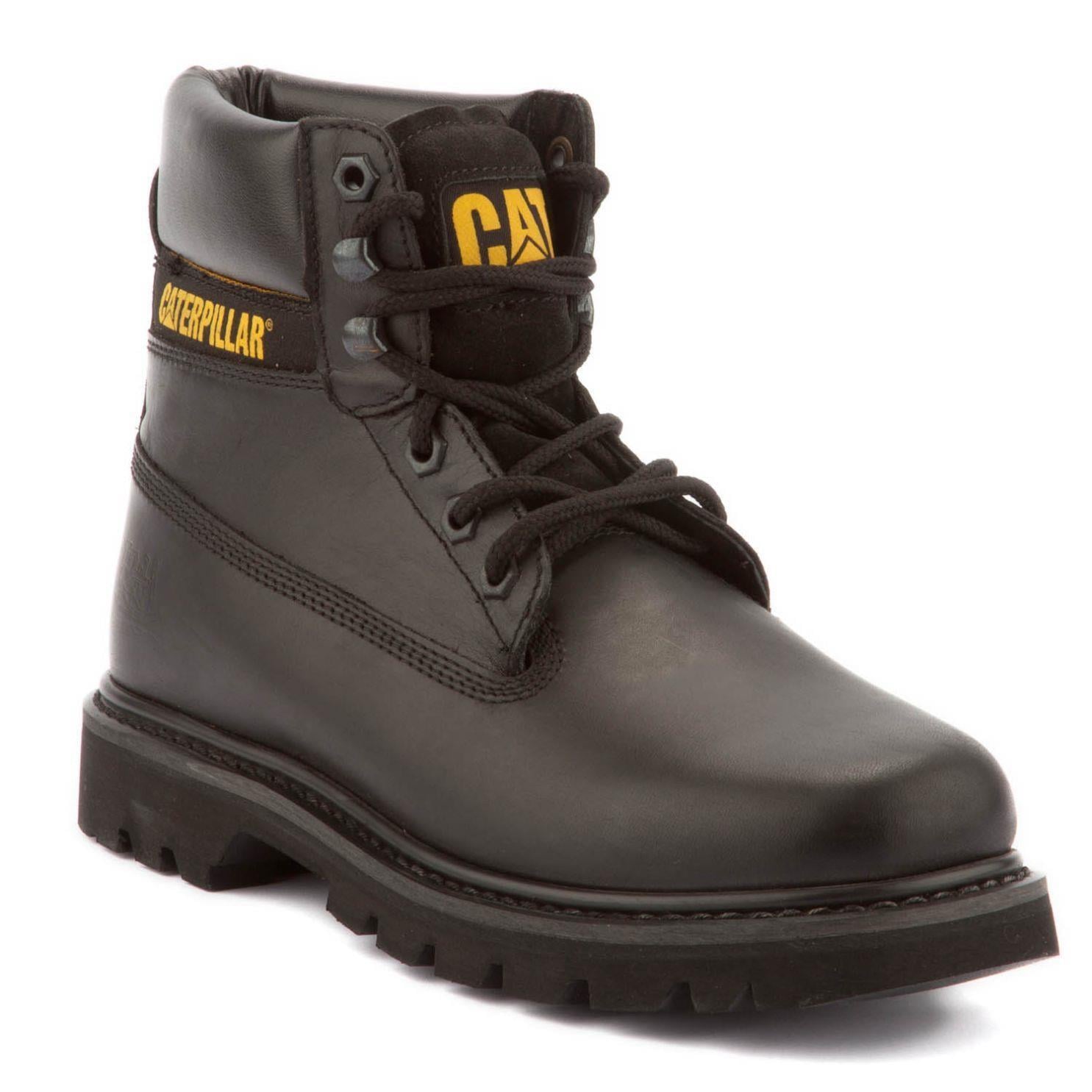 Caterpillar Colorado Black Deri Erkek Bot
