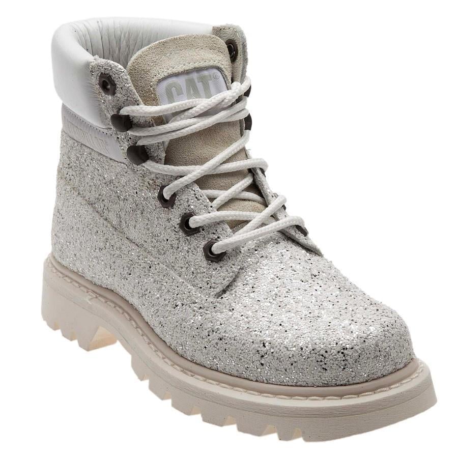Caterpillar Colorado White Glitter ( İridescent) Kadın Simli Bot
