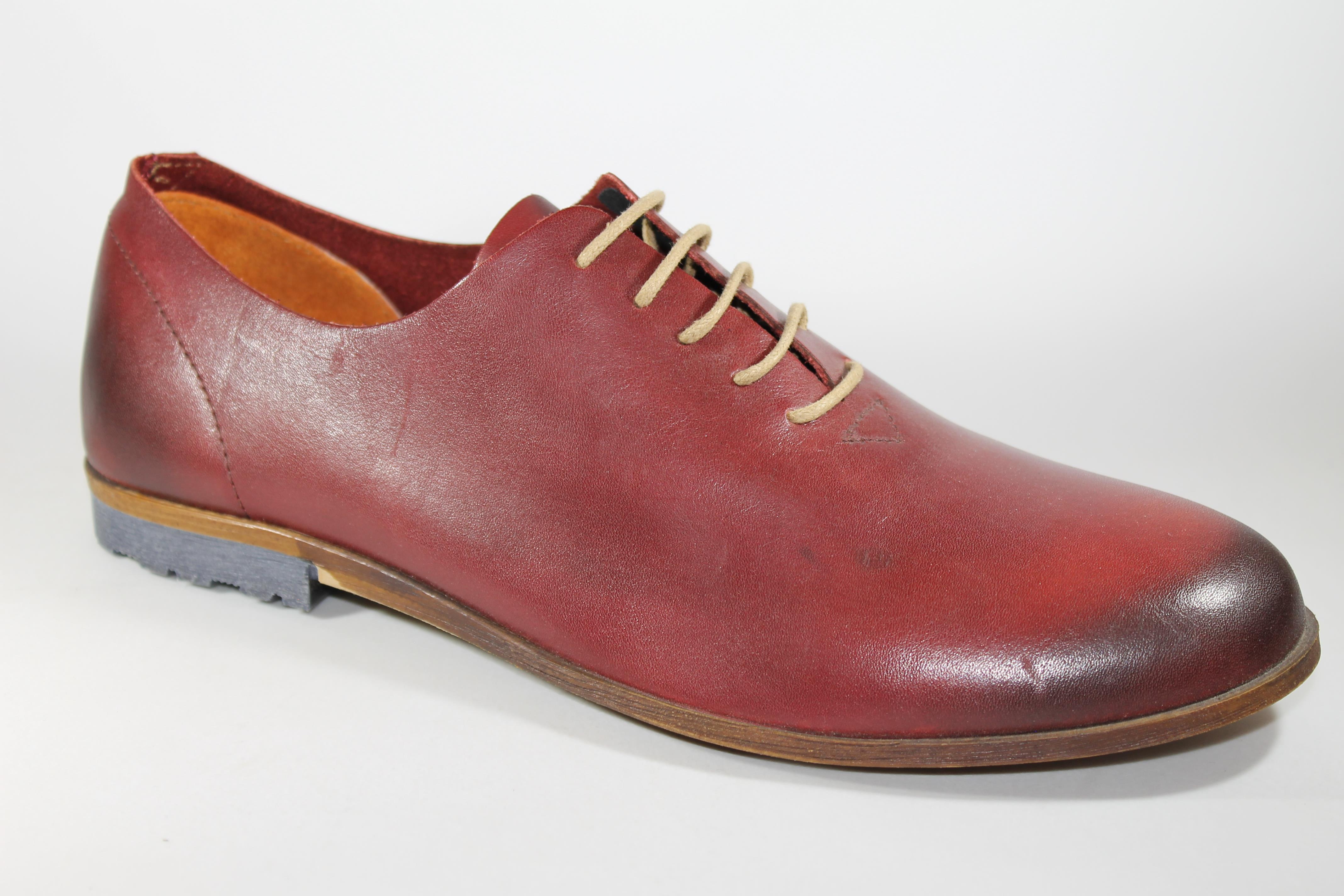 FreeFoot 541 Bordo Deri Erkek Ayakkabı