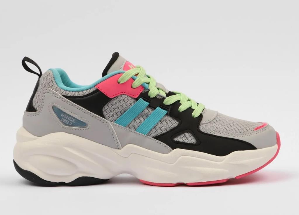 Hammerjack101 20041-G Rio Gri/Turkuaz Kadın Sneaker