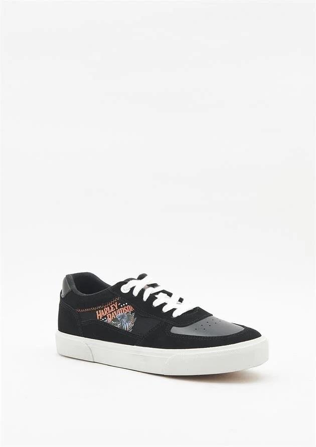 Harley Davidson 023M100380 Orlando Black Tekstil/Deri Erkek Sneaker
