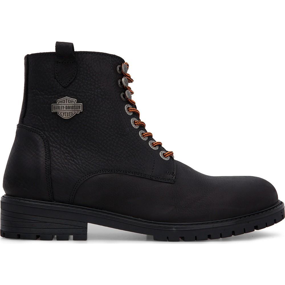 Harley Davidson 025M100536 Adam Yt Black Baskılı Nubuk Erkek Bot