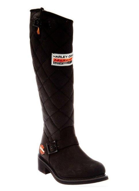 Harley Davidson Laconia Hi 646  Black Nubuk Kadın Çizme