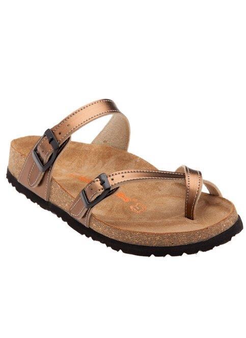Hush Puppies 031Z1452 Faroe Bronz Deri Kadın Parmakarası Terlik