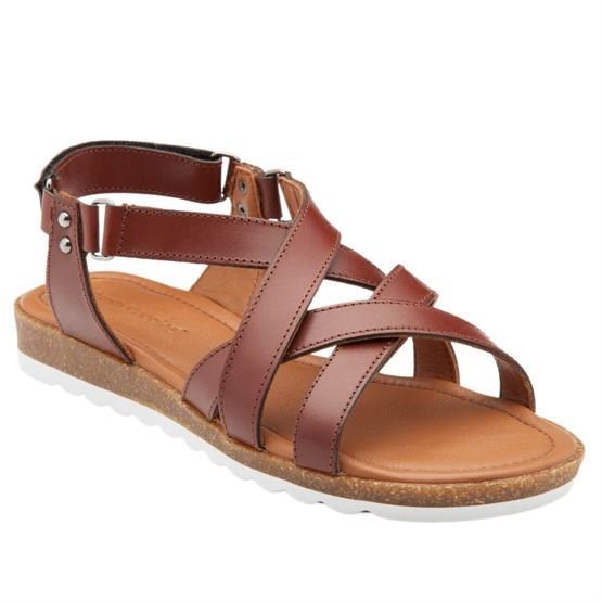 Hush Puppies 036Z100014 Helen Falke Dark Brown Kadın Sandalet