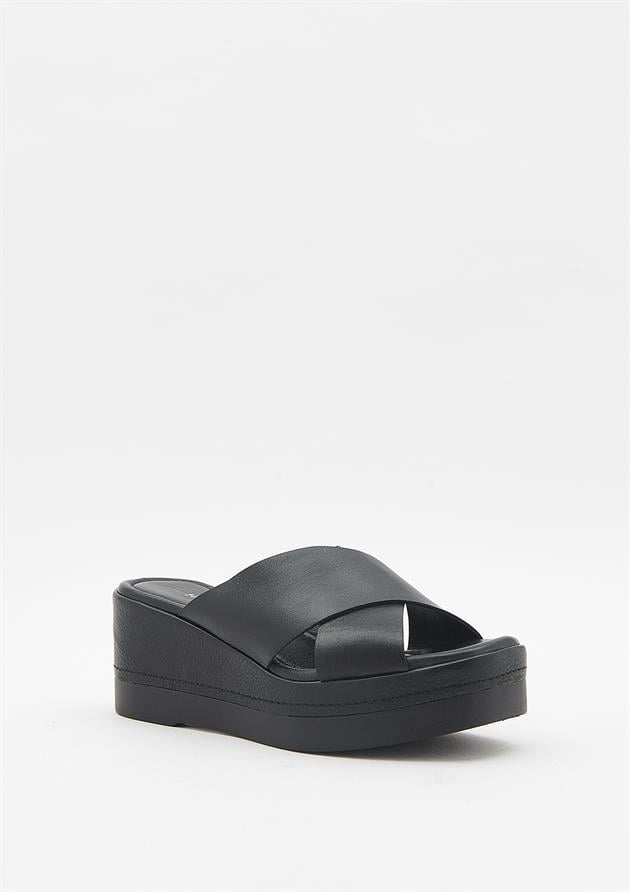 Hush Puppies Dayton 031Z101896 Siyah/Deri Kadın Terlik