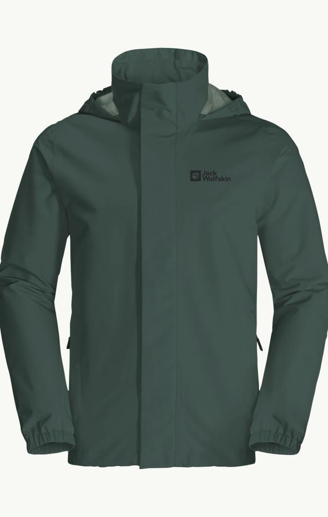 Jack Wolfskin 1111142_4161 Stormy Point 2L JKT M Black Olive Erkek Outdoor Ceket