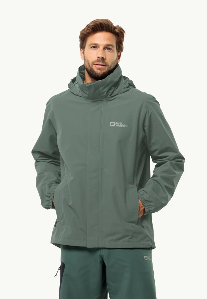 Jack Wolfskin 1111142_4311 Stormy Point 2L JKT M Hedge Green Erkek Outdoor Ceket