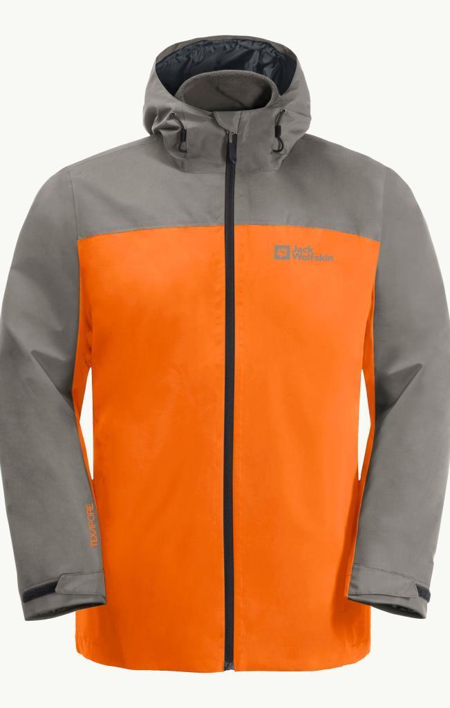 Jack Wolfskin 1115311_3981 TAUBENBERG 3IN1 JKT M Blood Orange Erkek Outdoor Ceket