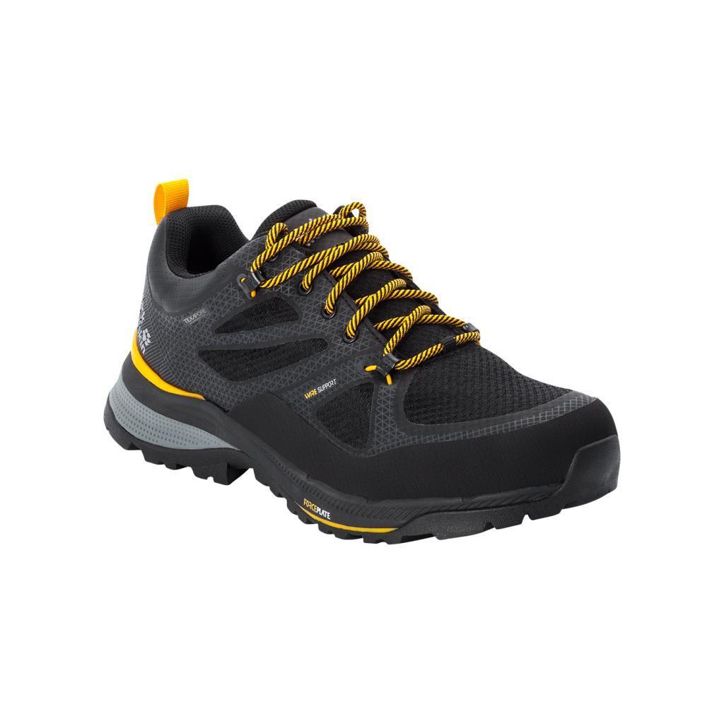 Jack Wolfskin 4038843 Force Striker Texapore Low M Black/Burly Yellow XT Erkek Outdoor Ayakkabı