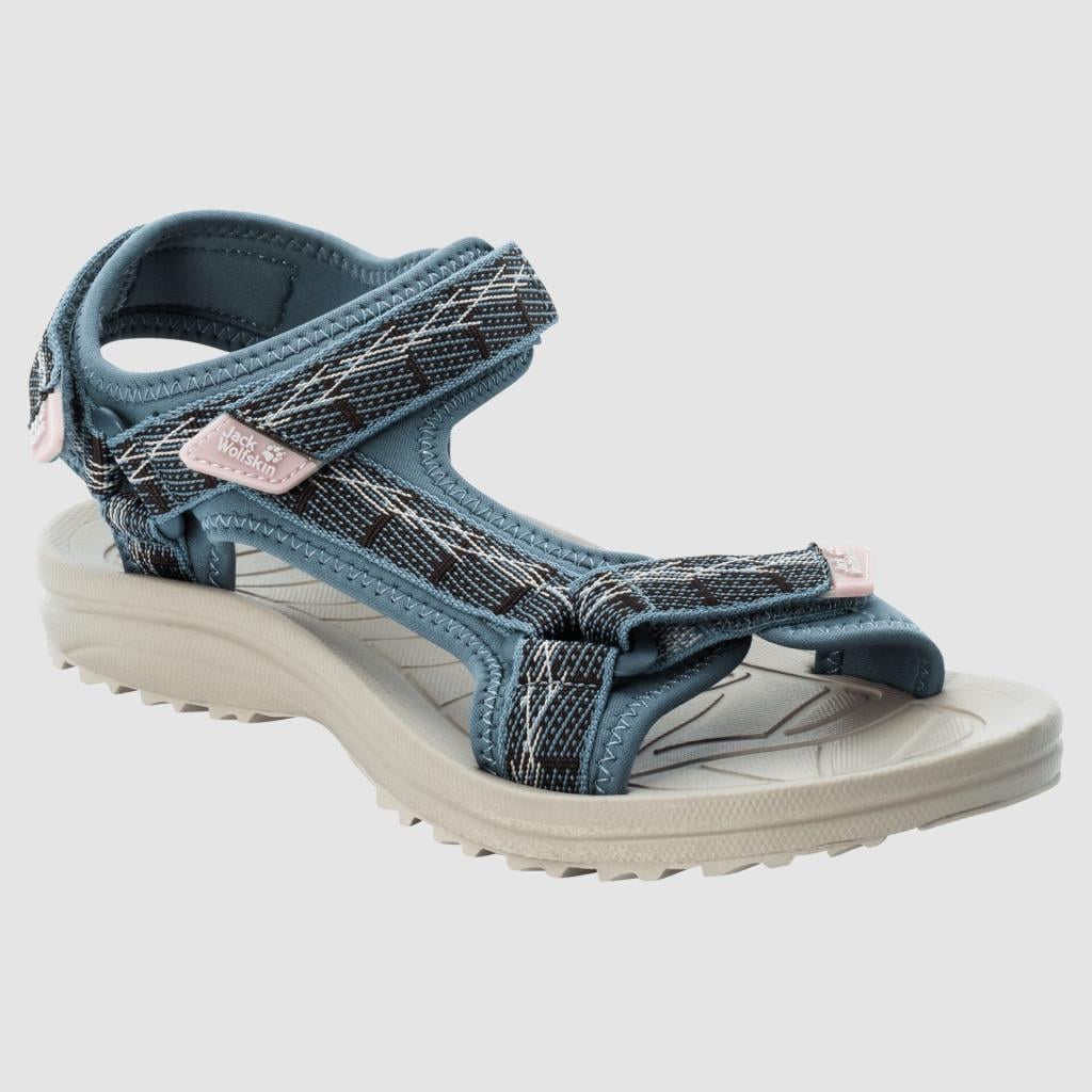 Jack Wolfskin 4050291 Wave Breaker W Bluish Grey/Rose Kadın Sandalet