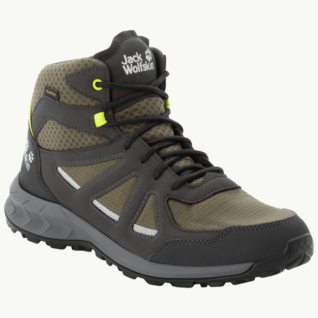 Jack Wolfskin 4051261 Woodland 2 Texapore Mid M Khaki/Green Erkek Outdoor Bot