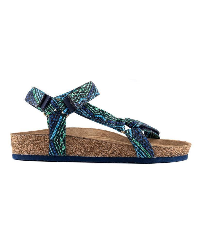 LeMoor's MSAN502 Tengri Navy Blue/Green Erkek Sandalet