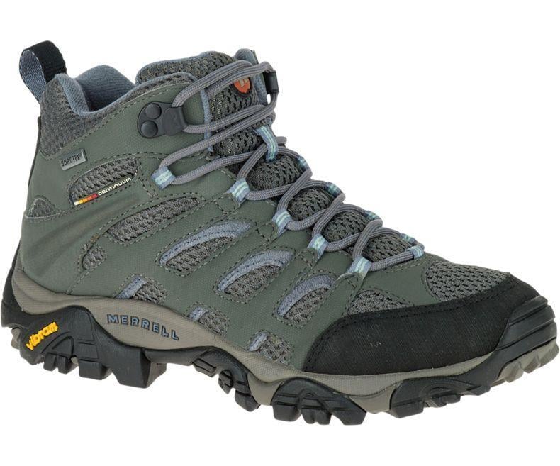 Merrell J87112 Moab Mid Gore Tex Grey/Pervinkle Kadın Outdoor Bot