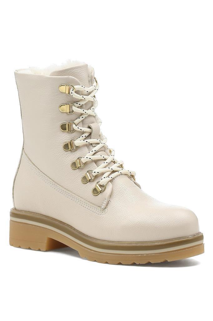 Nine West 101065049 Manlera  Bej Deri Kadın Bot